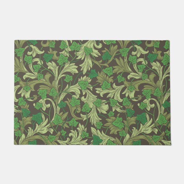 Paillasson Green Ivy et Acanthus Feuille Garden Mat (Devant)