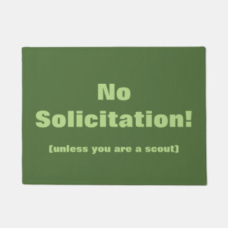 Paillasson Green No Soliciing Door Mat