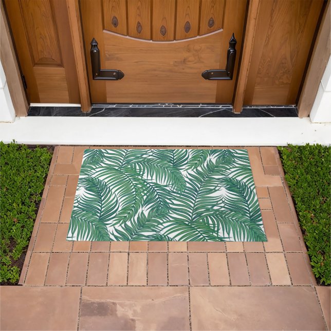 Paillasson Green Tropical Palm Feuille (De plein air)