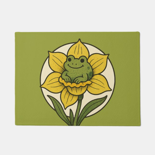 Paillasson Grenouille dans une froggy de jonquille (Devant)