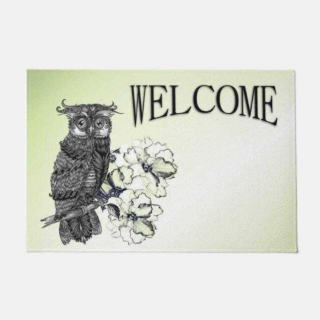 Paillasson Grey Owl Welcome Mat (Devant)