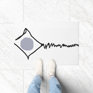 Paillasson Gris bleu point cassé cerf-volant