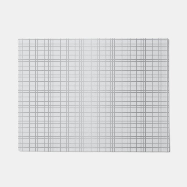 Paillasson Gris, moderne, simple, cool, lignes de grille tend (Devant)