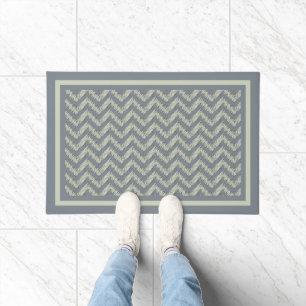 Paillasson Gris Sage Chevron Conception minimaliste