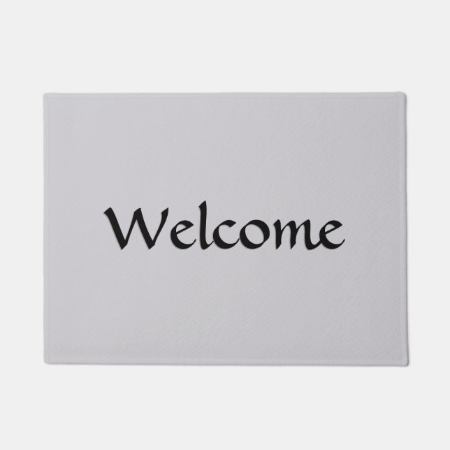 Paillasson Gris Uni de Bienvenue (Devant)