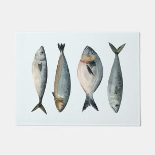 Paillasson Groupe de quatre poissons