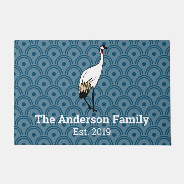 Paillasson Grue et Saint-Jacques japonaises | Personnalisé (Devant)