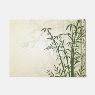 Paillasson Grunge beige en bambou verte