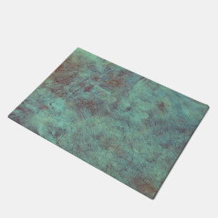 Paillasson Grunge texturisée d'en cuivre de turquoise