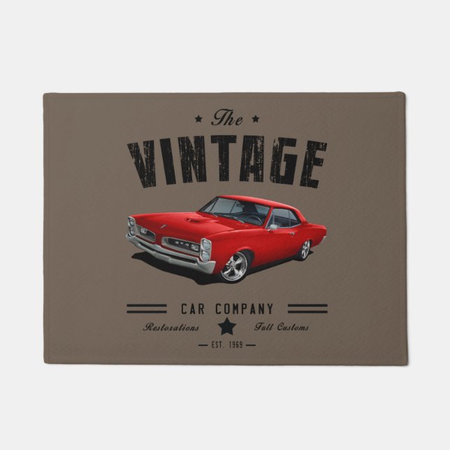 Paillasson GTO Vintage en rouge (Devant)