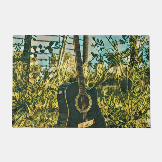 Paillasson Guitar gift for guitarist (Devant)