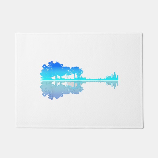 Paillasson Guitar Lake Shadow Amour Guitariste (Devant)