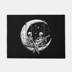 Paillasson Guitare de lune de couple de squelettes