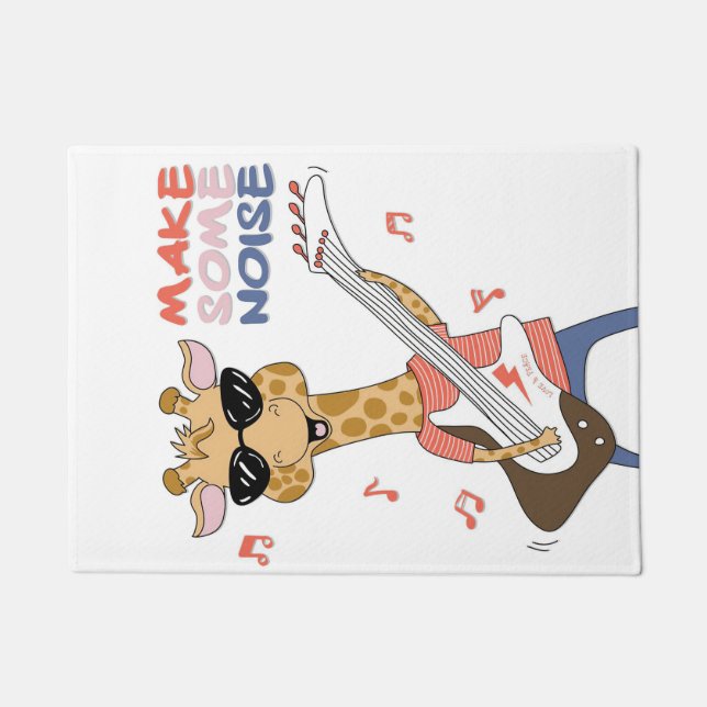 Paillasson Guitare Giraffe Lover Pour Un Bruit (Devant)