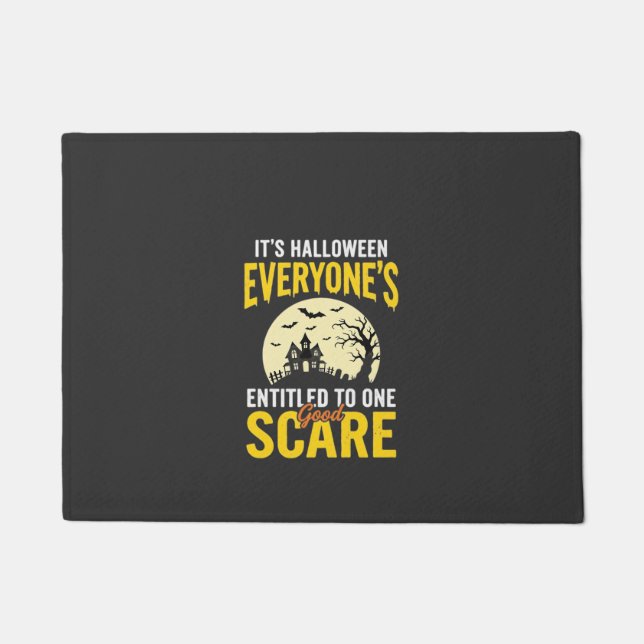 Paillasson Halloween à tous droit à une conception de frayeur (Devant)