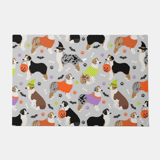 Paillasson Halloween Australian Shepherd Doormat (Devant)