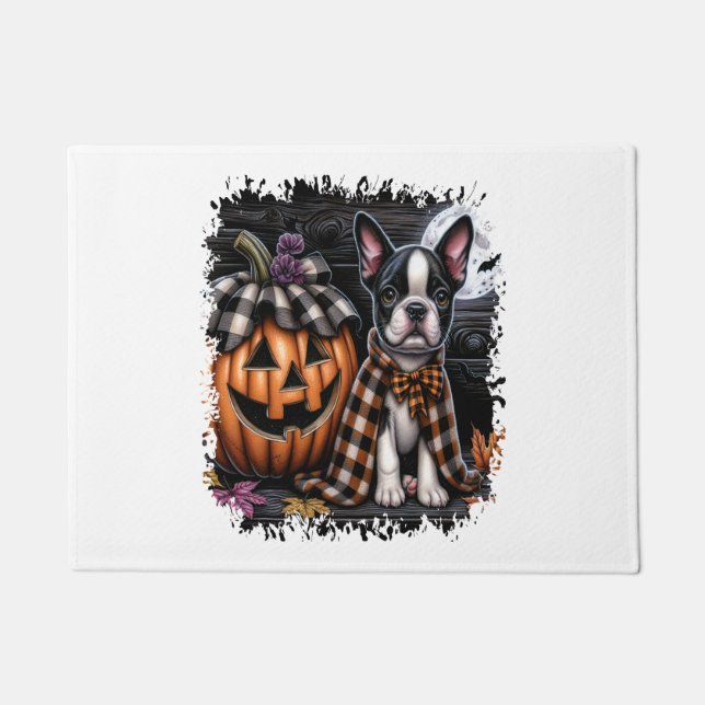 Paillasson Halloween Boston Terrier Dog (Devant)