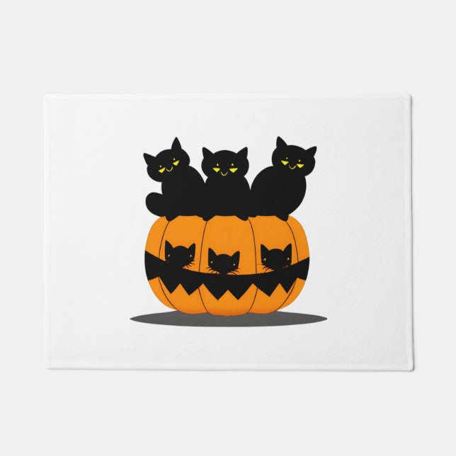 Paillasson Halloween chat noir (Devant)