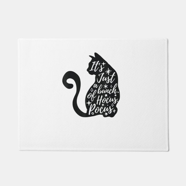 Paillasson Halloween Chat Noir C'est juste un tas de hocus Po (Devant)