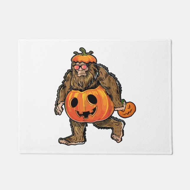 Paillasson Halloween Citrouille Bigfoot (Devant)