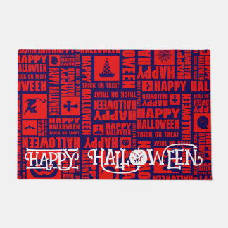 Paillasson Halloween Cute Éffrayant Whimsical Rouge