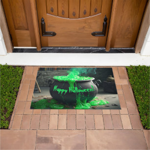 Paillasson Halloween en cauldron de sorcière bouillonnante