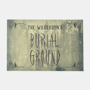 Paillasson Halloween Enterrement Ground Concrete Stone Design