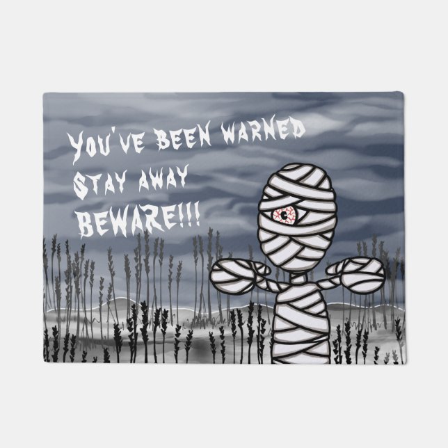 Paillasson Halloween Horreur Déplaisant maman mat (Devant)