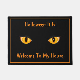 Paillasson Halloween Porte Mat Cat Yeux