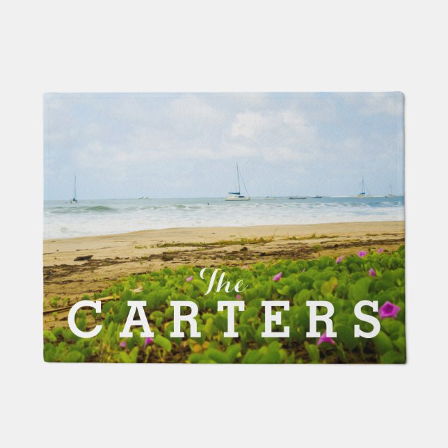 Paillasson Hanalei Bay, Kauai Hawaii Beach & Bateaux à voile (Devant)