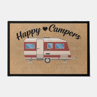 Paillasson HAppy Camper Famille Cadeau, Camping Camping Campi