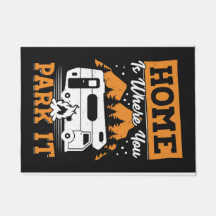Paillasson Happy Camper Home Est Là Où Vous Le Garez