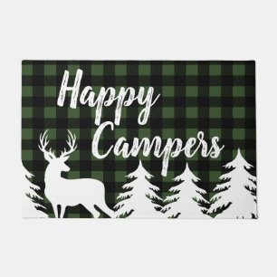 Paillasson Happy Campers Rustic Buffalo Check Plaid & Deer