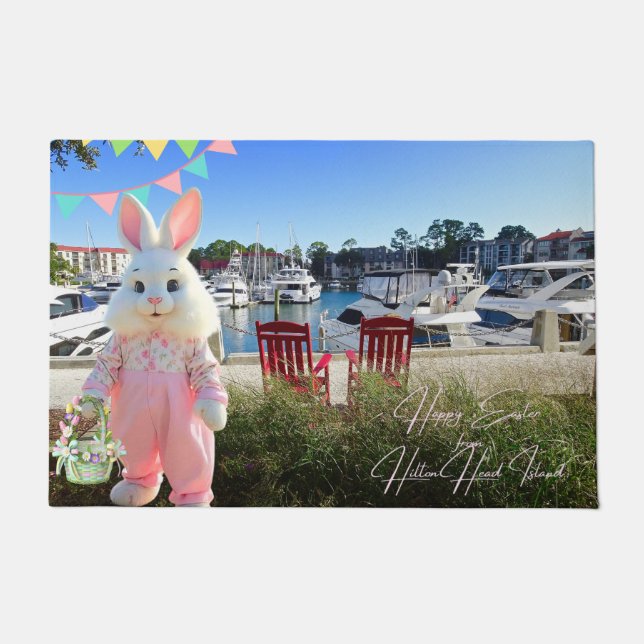 Paillasson Happy Easter from Hilton Head Island Harbour Town (Devant)