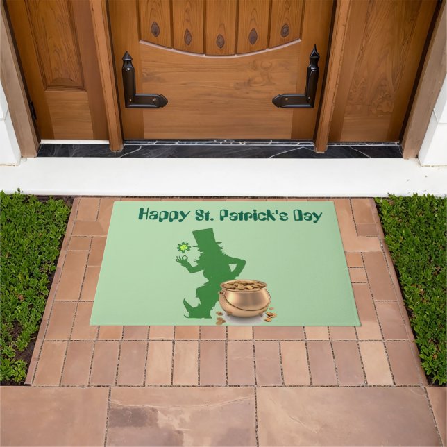 PAILLASSON HAPPY ST. PATRICK'S DAY LEPRECHAUN  (De plein air)