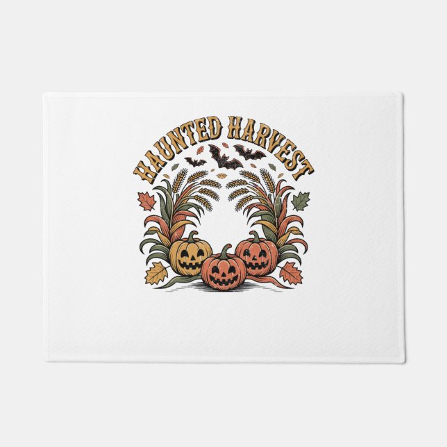 Paillasson Hauné Harvest Retro Halloween Citrouille (Devant)