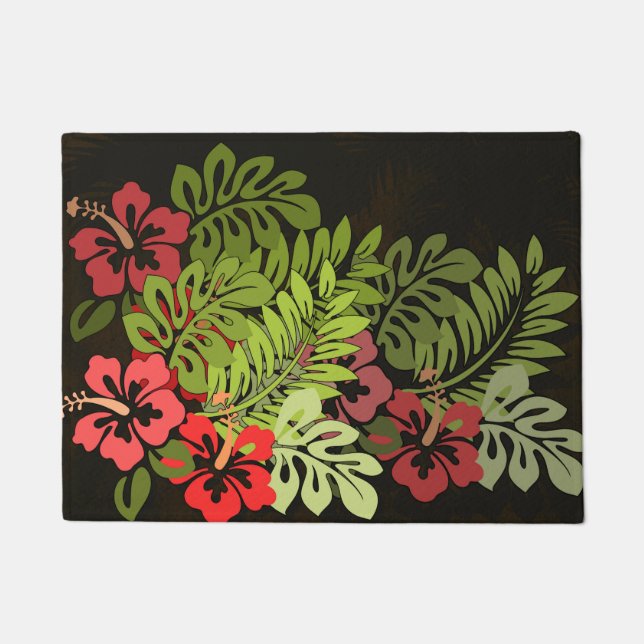 Paillasson Hawaii Aloha Flower Art Print (Devant)