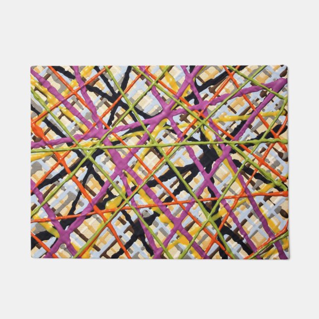 Paillasson Haystack dans le mat de porte violet (Devant)