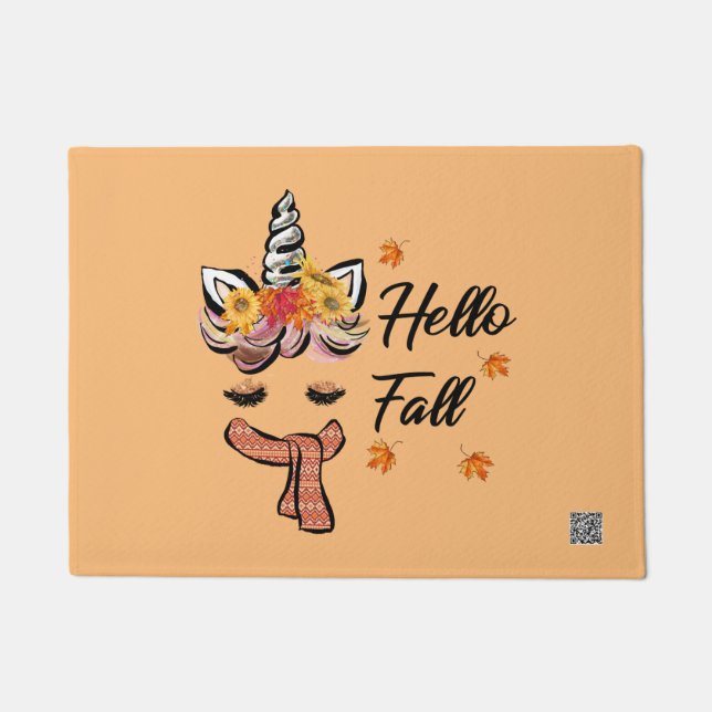 Paillasson Hello Fall Unicorn (Devant)