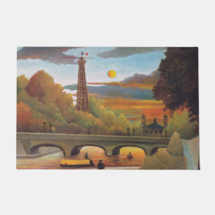 Paillasson Henri Rousseau - Seine et Tour Eiffel au coucher d
