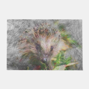 Paillasson hérisson animal artistique