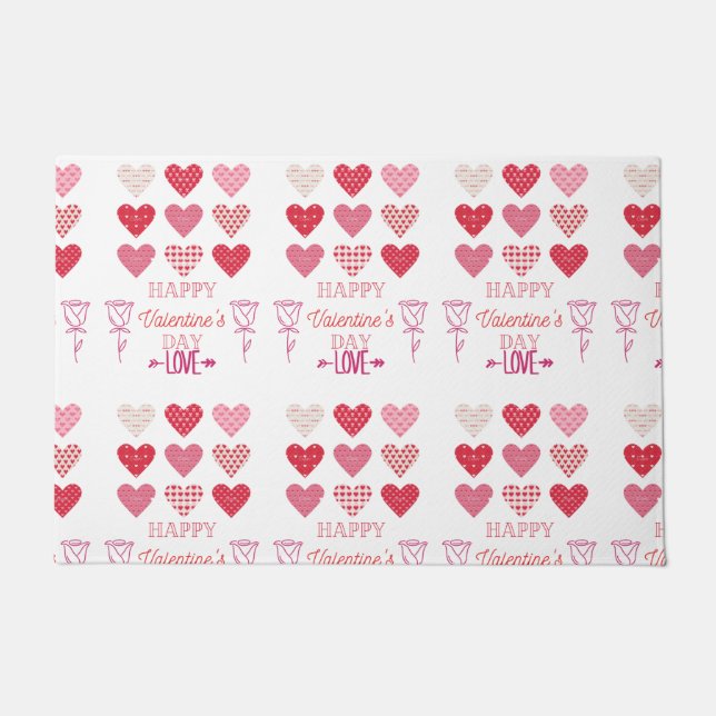Paillasson Heureuse Sainte-Valentin mon amour (Devant)