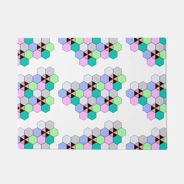 PAILLASSON HEXAGON COLORÉ (Devant)