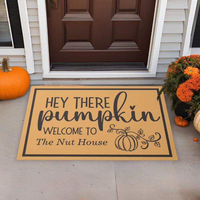 Paillasson Hey There Accueil personnalisé Citrouille (Hey There Pumpkin Custom Welcome Doormat)