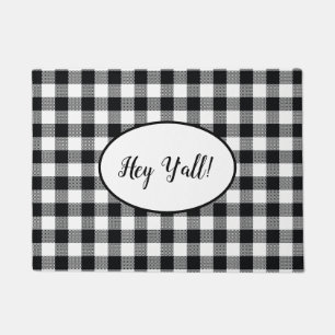Paillasson Hey Y’all Buffalo Check Plaid