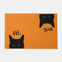 Hi Bye Cat Doormat Nouveau Accueil Cadeau Mariage 