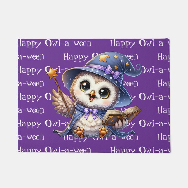 Paillasson Hibou d'Halloween (Devant)