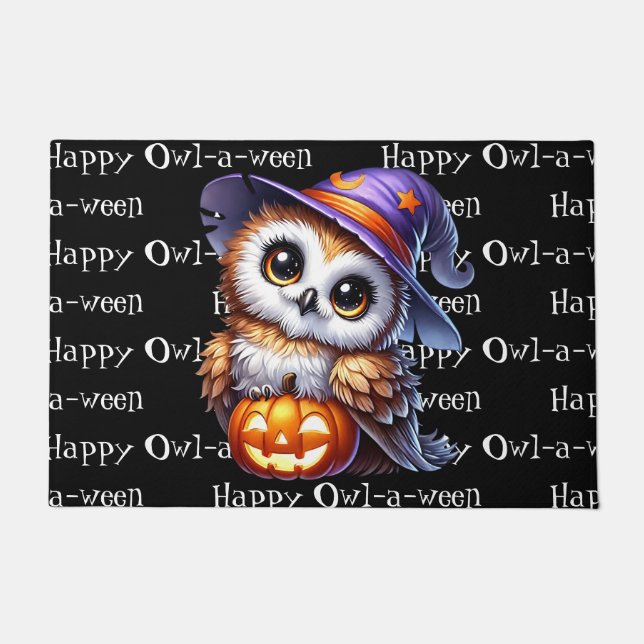 Paillasson Hibou d'Halloween (Devant)