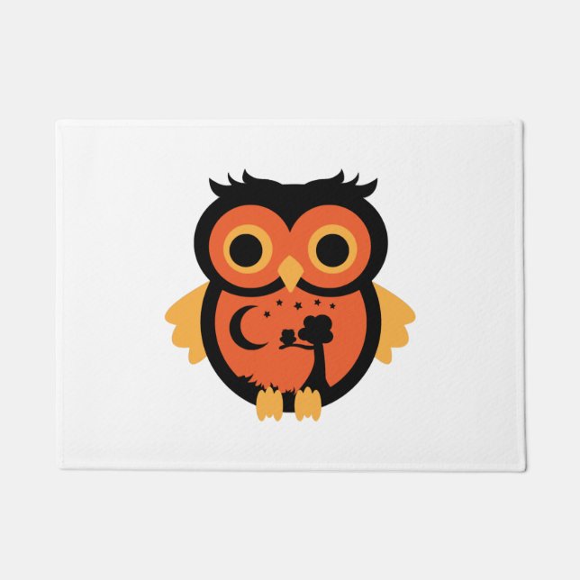 Paillasson Hibou d'Halloween (Devant)