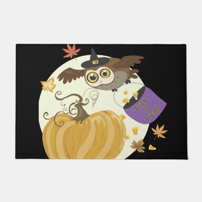 Paillasson Hibou d'Halloween (Devant)